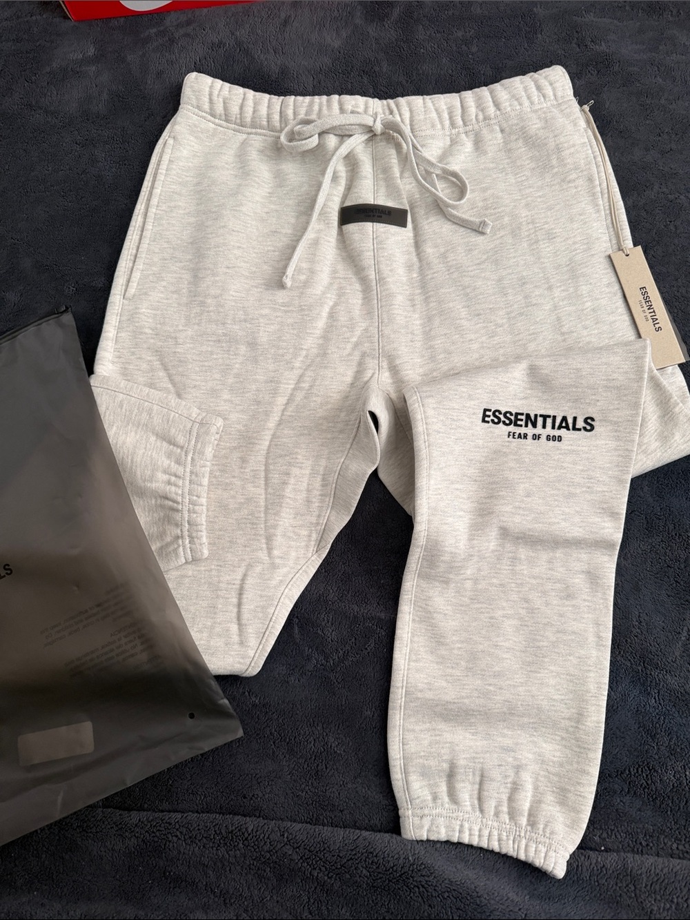 Essentials Men’s Light Cream/Light Oatmeal Sweatpants with Logo